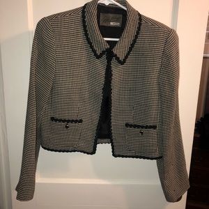 Rickie Freeman Blazer Black & White Houndstooth